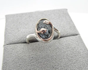Clogau Gold Silver & 9ct Rose Gold Preseli Blue Ring Size P - Picture 1 of 6