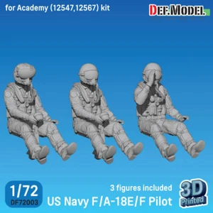DEF Model 1/72 US Navy F/A-18E/F Pilot set for Academy kit (3 figures) - Picture 1 of 1