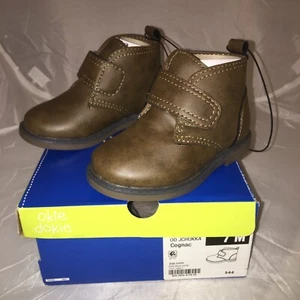 Okie Dokie Chukka Toddler Boys 5M Brown Easy on Hook & Loop Ankle Boots - Picture 1 of 5