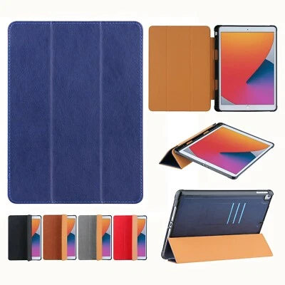 Luxury Tri-fold Leather Stand Smart Case Cover With Pencil Holder For Apple iPad - Image 1 of 4