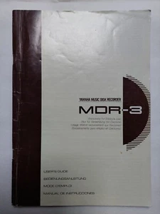 Yamaha Music Disk Recorder MDR 3 - User's Manual Book - Picture 1 of 8