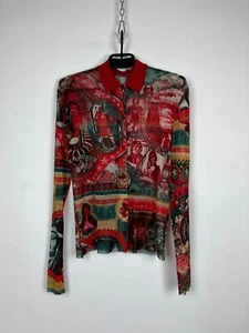 Blusa Sobreimpresa Años 90 JPG Jean Paul Gaultier Talla L - Imagen 1 de 16