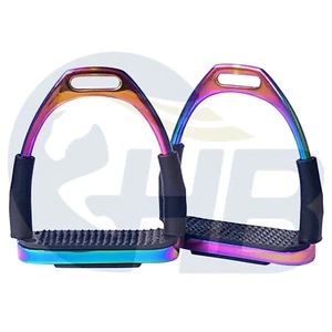 Rainbow Flexible Stirrups Rainbow Stirrup Irons 4.25" 4.75" 5.00" - Picture 1 of 1