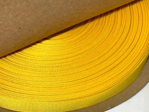 New 100 Yard Maize 100% Polyester Grosgrain Ribbon 5/8"- Made In USA - Picture 1 of 4