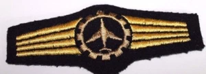 DDR Flugschulflügel schwarz Filz mit gelbem n Bronzefaden je P5089 - Bild 1 von 3