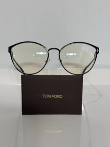 NIB Tom Ford 5573B 001 Shiny Black Metal Woman’s Eyeglasses 55mm - Imagen 1 de 8