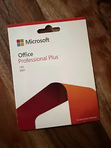 Microsoft Office Professional Plus 2021 retail 1PC Product card sealed - Picture 1 of 2
