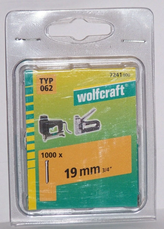 Tacker  Nägel  J/19 mm    1000 Stück    Typ E,J,300,8   Wolfcraft - Bild 1 von 1