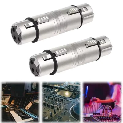 2pcs XLR -Adapter xlr weiblich an weiblich für Unterhaltung DJ Party Gesang - Bild 1 von 4