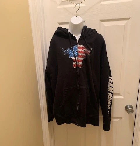 WWE Team Bring It Sudadera con Capucha Cremallera Para Hombres 2XL Bandera Americana Bull The Rock Foto 1 de 4