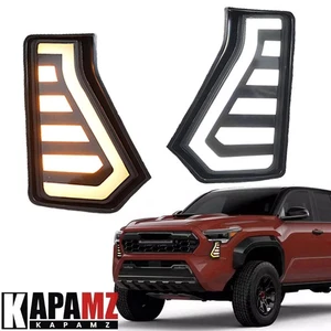 For 2024 2025 Toyota Tacoma Front Fog Light Side Grille Daytime Running Lamp DRL - Picture 1 of 10