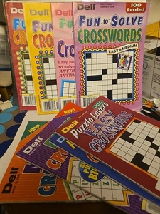 Lot Of 8 DELL Lovers Easy Mini Fun To Solve CROSSWORD Puzzle Books New 2022-4 #F - Bild 1 von 10