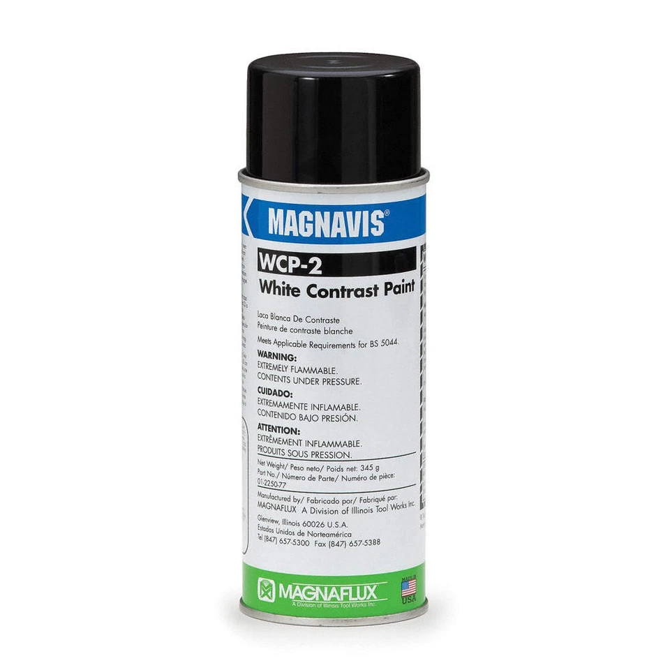 MAGNAFLUX WCP-2 Contrast Paint, 12.1 oz, Aerosol Can 6WZT5
