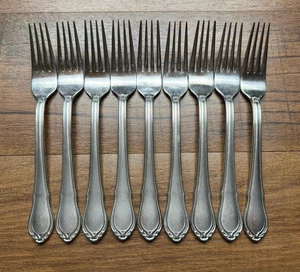 Set 9 Forchette da Pranzo Hampton Argentieri LAUREN FROST Inox 7 7/8" - Foto 1 di 5