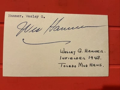 Gavin Hamner🔥MLB: 1945 Philadelphia Phillies 🔥Autograph postcard 🔥🔥🔥 - Image 1 of 2