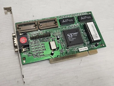 S3 Trio64V+, 86C765, VRAM 1MB, PCI, VGA, Fastware VC963C, WORKING CARD - Image 1 of 4