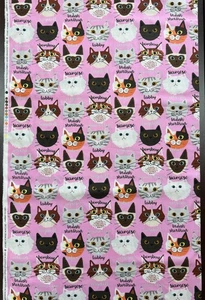 Alexander Henry Calico & Company Cat Pink fabric Quilting Cotton Fabric BTY - Picture 1 of 2