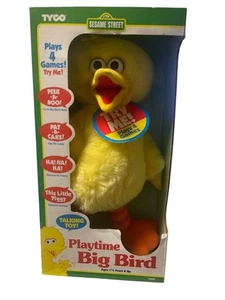 Vintage Tyco Sesame Street Playtime Big Bird Interactive Talking Toy - 1996 - Picture 1 of 3