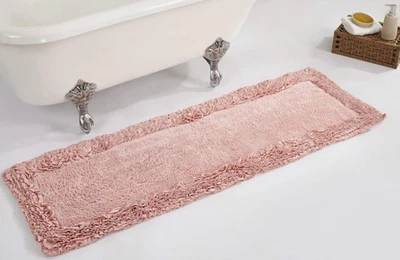 Alfombra de baño 100 % algodón 20x60 larga alfombra de baño antideslizante extra suave abs de agua... Foto 1 de 4