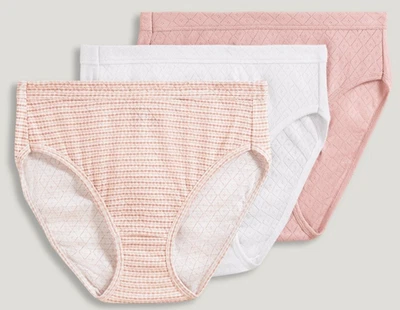 Paquete de 3 Jockey Elance corte francés 1541 Breathe 100 % algodón 10/3XL Seashell Ros Nuevo en Paquete Foto 1 de 3