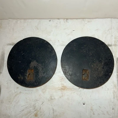 Boynton’s Newport Antique Coal Wood Fired Kitchen Stove 2 Burner Covers 713-28 - Image 1 of 4