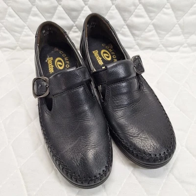 Zapatos Dexter para mujer talla 8N estrechos de cuero negro hebilla cómoda Foto 1 de 4