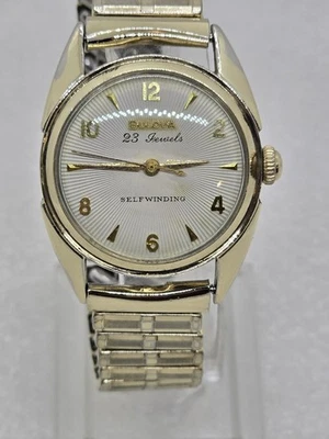 Винтажный BULOVA «23» 10K золото (RGP) с винтажный 10K золото (RGP) гибкий ремешок. - Изображение 1 из 4