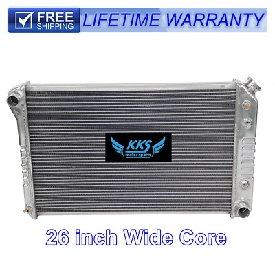 Radiador KKS162 3 filas para Chevy Camaro 70-81 78-87 Monte Carlo 68-73 Chevelle 26" Foto 1 de 4