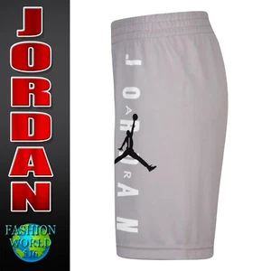 Nike Boy’s Air Jordan Vertical Mesh Basketball Shorts Size Medium 957176 Gray - Picture 1 of 4