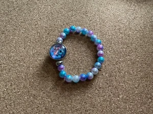 Cute Multicolor Beaded Stitch & Angel Themed Charm Bracelet π - Picture 1 of 1