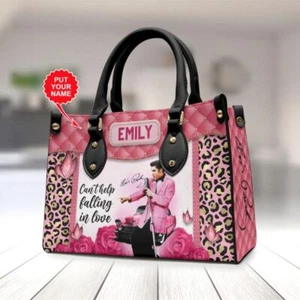 Personalisierte Elvis Presley Lederhandtasche, Musik Lederhandtasche, Geschenk für Fans - Bild 1 von 6