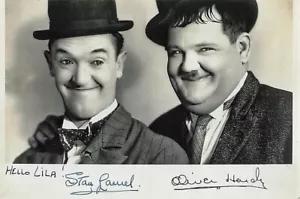 Dick und Doof Stan Laurel Oliver Hardy UH Foto vom Original Autogramm UH #11 - Picture 1 of 1