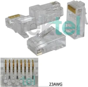 Ethernet Gold Plated Network Connector RJ45 8P8C CAT6 Modular Plug (50/pack) - Picture 1 of 1