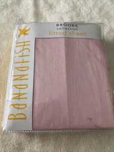 NEW Bananafish Girls Pink Fitted Crib Sheet 100% Cotton 200 Thread Count - Picture 1 of 4