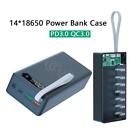 USB 14x18650 Battery Case LCD Display Power Bank DIY Kit Charger Box Cell Phone