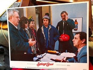 Strange Brew 1983 MGM comedy lobby card Rick Moranis Dave Thomas Lynne Griffith