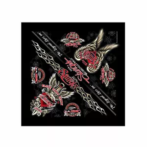 Sturgis Bandana Angel Wings Eagle Heart Dagger Design 21" x 21" #4101 - Picture 1 of 1