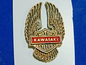 Kawasaki Motorcycle Eagle With Shield Emblem Vintage Original, Gold Tone - Picture 1 of 3