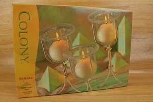 Kerzenhalter Set 6-teilig Kolonie Sahara Glas und Metall geöffnete Box Kerzenhalter - Bild 1 von 4