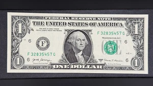 2017A $1 Atlanta "FW" U.S. Banknote FRN Block F/G Fr.# 3005-F P# 544b SP92 - Picture 1 of 2