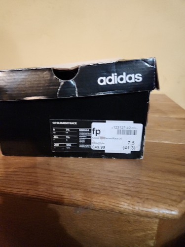 Scarpe da corsa Adidas CF Element Race UK7.5 nere nuove con scatola