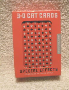 DECK OF 3-D CAT CARDS SPECIAL EFFECTS BY KIKKERLAND NEW