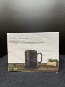 Mug Warmer And Wireless Fast Charger- Brand New, Sealed, Black, Warm for 8 HR - Picture 1 of 4