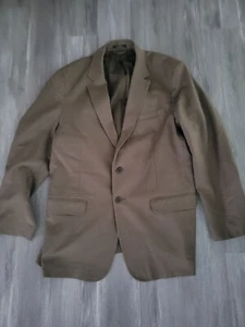 LL BEAN Norfolk Travel LINEN khaki Blazer Jacket Sport Coat 50 TALL men's Dress - Picture 1 of 11