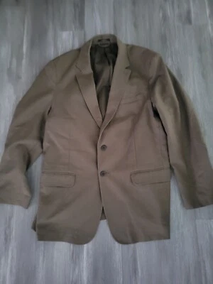 LL BEAN Norfolk Travel LINEN khaki Blazer Jacket Sport Coat 50 TALL men's Dress - Image 1 of 4