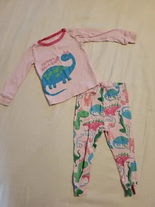 Pijama The Childrens Place bebé niña dinosaurio rosa 2 piezas 9-12 meses de largo - Imagen 1 de 15