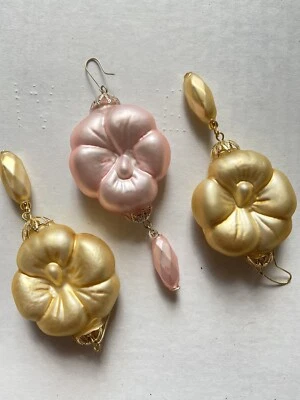 Juego/15 Adornos de Navidad Árboles Flor Europea Soplada a Mano Vidrio Mercurio NUEVO Foto 1 de 3