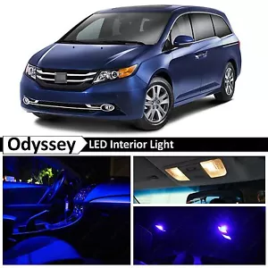 Kit de equipamiento de luces LED interiores azules para Honda Odyssey 2011-2017 - Imagen 1 de 7
