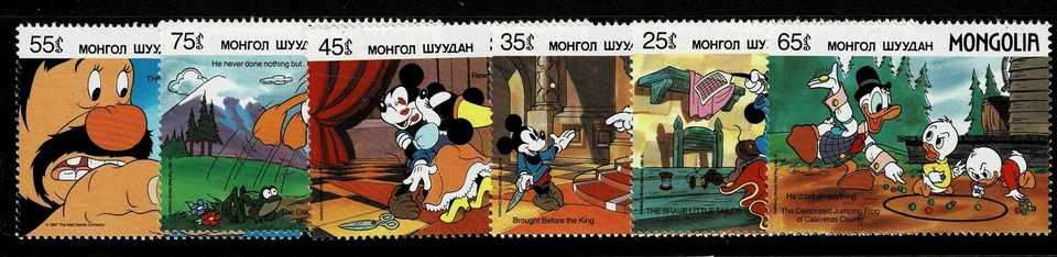 DISNEY - MONGOLIA - SET OF 6 - UHM - DIS 122 - Image 1 of 1