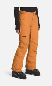 North Face Women Freedom Insulated Waterproof Snow Ski Pant Bib Timber Tan XS - Picture 1 of 7